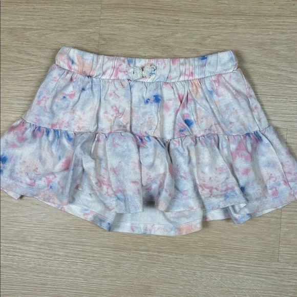 Cat & Jack Pastel Tie-Dye Skater Skirt Skort 4/5 - Picture 3 of 6